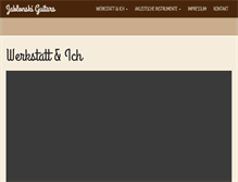 Tablet Screenshot of jablonski-guitars.com